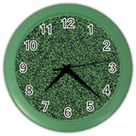 Leafy Elegance Botanical Pattern Color Wall Clock Front