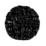 E=mc2 Text Science Albert Einstein Formula Mathematics Physics Standard 15  Premium Flano Round Cushions Back