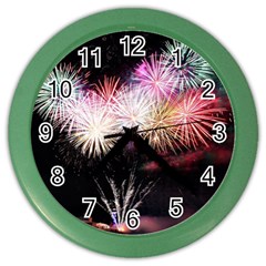 Firework Color Wall Clock by artworkshop