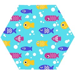 Fish Graphic Seamless Pattern Seamless Pattern Wooden Puzzle Hexagon by Ravend