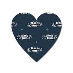 Space Dino Art Pattern Design Wallpaper Background Heart Magnet by Ravend