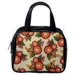 Flowers Leaves Pattern Flora Botany Drawing Art Classic Handbag (One Side) Front