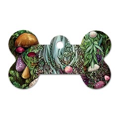 Craft Mushroom Dog Tag Bone (two Sides) by GardenOfOphir