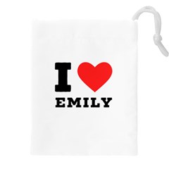 I Love Emily Drawstring Pouch (5xl) by ilovewhateva