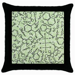 Multicolored Chemical Bond Illustration Chemistry Formula Science Throw Pillow Case (black) by Jancukart