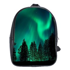 Aurora Northern Lights Phenomenon Atmosphere Sky School Bag (large) by Jancukart