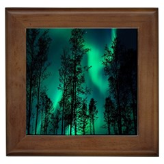 Aurora Northern Lights Celestial Magical Astronomy Framed Tile by Jancukart