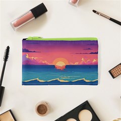 Sunset Ocean Beach Water Tropical Island Vacation 2 Cosmetic Bag (xs) by Pakemis