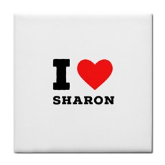 I Love Sharon Tile Coaster by ilovewhateva