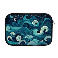 Waves Ocean Sea Abstract Whimsical Abstract Art Apple Macbook Pro 17  Zipper Case by Pakemis