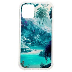 Landscape Nature Digital Art Palm Trees Paradise Iphone 12 Mini Tpu Uv Print Case	 by Pakemis