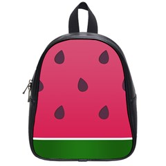 Watermelon Fruit Summer Red Fresh Food Healthy School Bag (small) by Wegoenart