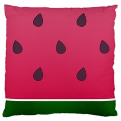 Watermelon Fruit Summer Red Fresh Food Healthy Large Cushion Case (one Side) by Wegoenart