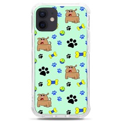 Dog Pattern Seamless Blue Background Scrapbooking Iphone 12 Mini Tpu Uv Print Case	 by Wegoenart