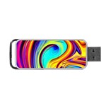 Fluid Art Pattern Portable USB Flash (Two Sides) Front