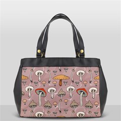 Mushrooms Autumn Fall Pattern Seamless Decorative Oversize Office Handbag (2 Sides) by Wegoenart