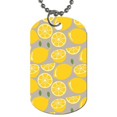 Lemon Background Lemon Wallpaper Dog Tag (one Side) by Semog4