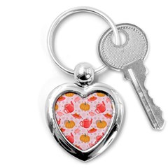 Pumpkin Tea Cup Pie Dessert Key Chain (heart) by Semog4