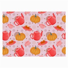 Pumpkin Tea Cup Pie Dessert Large Glasses Cloth (2 Sides) by Semog4