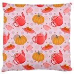 Pumpkin Tea Cup Pie Dessert Large Cushion Case (Two Sides) Front