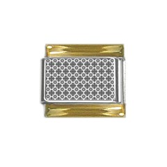 Pattern 301 Gold Trim Italian Charm (9mm) by GardenOfOphir