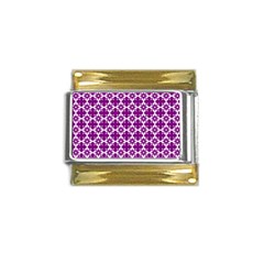 Pattern 305 Gold Trim Italian Charm (9mm) by GardenOfOphir