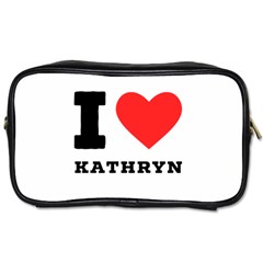 I Love Kathryn Toiletries Bag (two Sides) by ilovewhateva