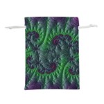 Fractal Floral Background Planetary Lightweight Drawstring Pouch (L) Back