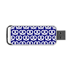 Navy Pretzel Illustrations Pattern Portable Usb Flash (two Sides) by GardenOfOphir