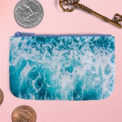 Tropical Blue Ocean Wave Large Coin Purse by Jack14