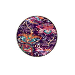 Ornamental Patterns Abstract Flower Pattern Purple Hat Clip Ball Marker by Jancukart