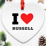 I love russell Heart Ornament (Two Sides) Front