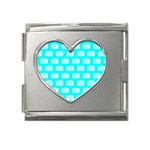 Modern Chic Vector Camera Illustration Pattern Mega Link Heart Italian Charm (18mm) Front