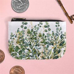 Gold And Green Eucalyptus Leaves Mini Coin Purse by Jack14