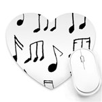 Music Is The Answer Phrase Concept Graphic Heart Mousepad Front