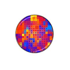 Squares Geometric Colorful Fluorescent Hat Clip Ball Marker by Jancukart