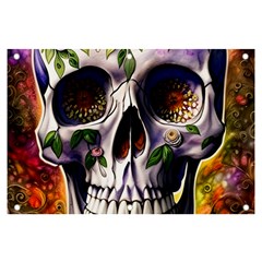 Cute Sugar Skull With Flowers - Day Of The Dead Banner And Sign 6  X 4  by GardenOfOphir