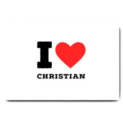 I Love Christian Large Doormat by ilovewhateva