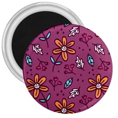 Flowers Petals Leaves Foliage 3  Magnets by Ravend