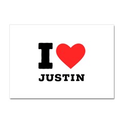 I Love Justin Crystal Sticker (a4) by ilovewhateva