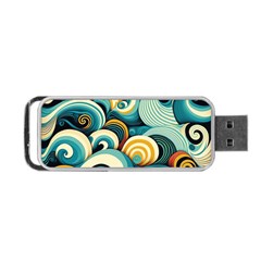 Waves Ocean Sea Abstract Whimsical (1) Portable Usb Flash (two Sides) by Jancukart