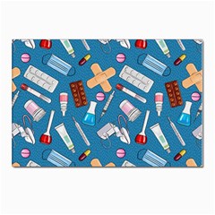 Medicine Pattern Postcard 4 x 6  (pkg Of 10) by SychEva