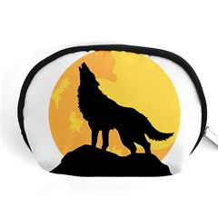 Wolf Wild Animal Night Moon Accessory Pouch (medium) by Semog4