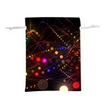 Abstract Light Star Design Laser Light Emitting Diode Lightweight Drawstring Pouch (L) Back