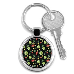 Watermelon Berries Patterns Pattern Key Chain (round) by Semog4