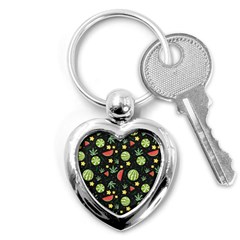 Watermelon Berries Patterns Pattern Key Chain (heart) by Semog4