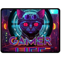 Gamer Life Fleece Blanket (large) by minxprints