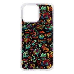 Cartoon Monster Pattern Abstract Background Iphone 14 Pro Max Tpu Uv Print Case by Semog4