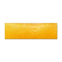 Texture Pattern Macro Glass Of Beer Foam White Yellow Sticker (bumper) by Semog4