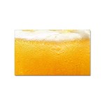 Texture Pattern Macro Glass Of Beer Foam White Yellow Sticker Rectangular (100 pack) Front